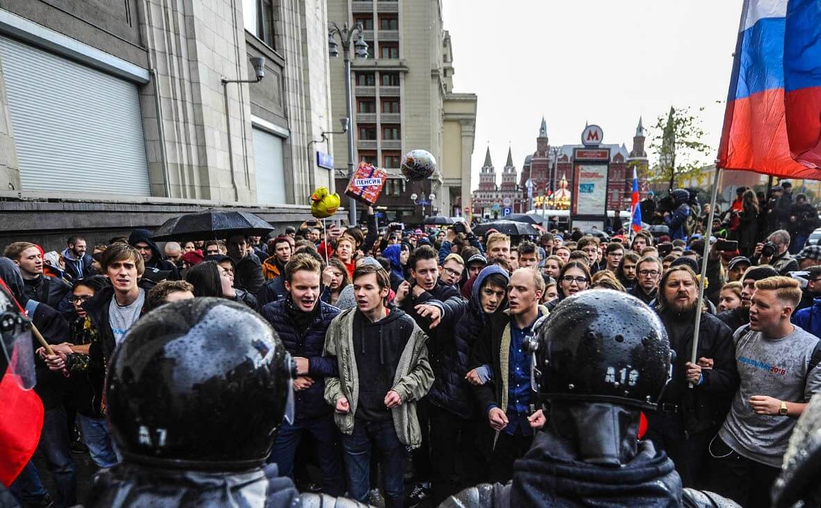 протесты в России